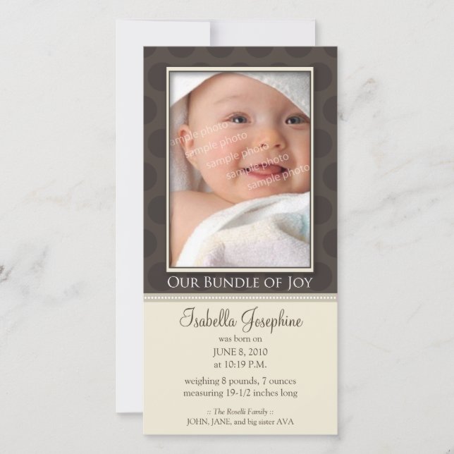 Belle Offre de Joie Faire-part de naissance :: tau (Devant)