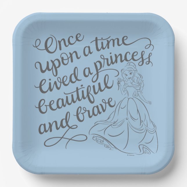Belle |Once Upon A Time Paper Plate (Front)