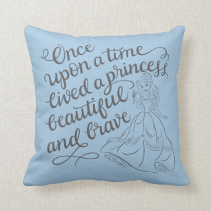 Belle  Once Upon A Time Throw Pillow