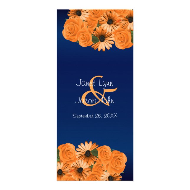 Belle Orange et bleu marine - Programme (Devant)