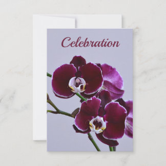 Belle Orchidée violette Célébration Invitation