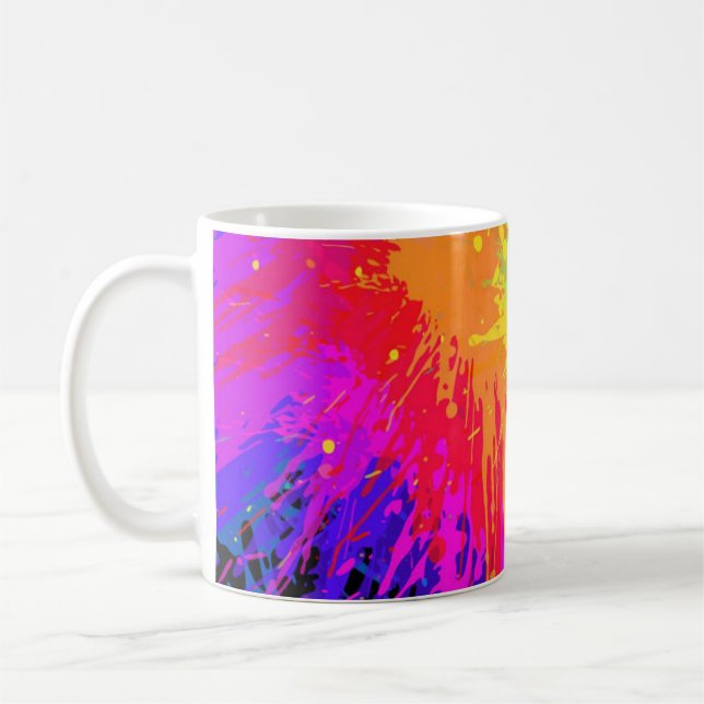 Belle Paint Splash Coffee Mug (Gauche)