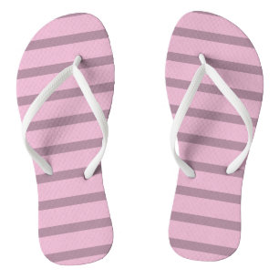 Belle paire de tongs rose et mauve Rose