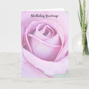 Belle Pastel Purple Rose Carte d'anniversaire