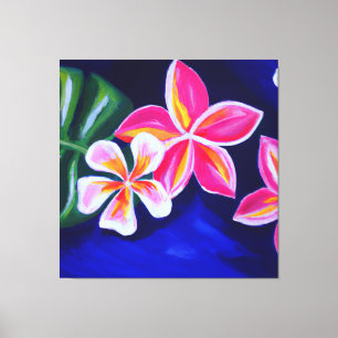 Belle peinture à fleurs tropicales art toile pri
