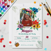 Belle peinture d'art Invitation pour la fête d'ann