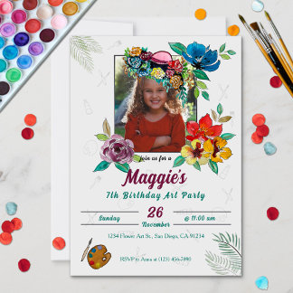 Belle peinture d'art Invitation pour la fête d'ann