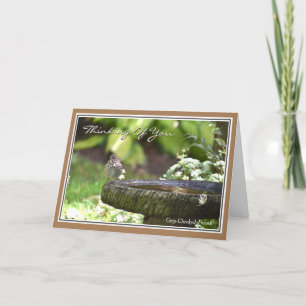 Belle pensée d'oiseau de vous Carte de voeux