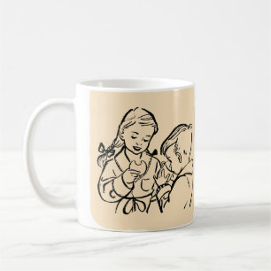 Belle Petite Frère / Soeur Croquis Café Mug