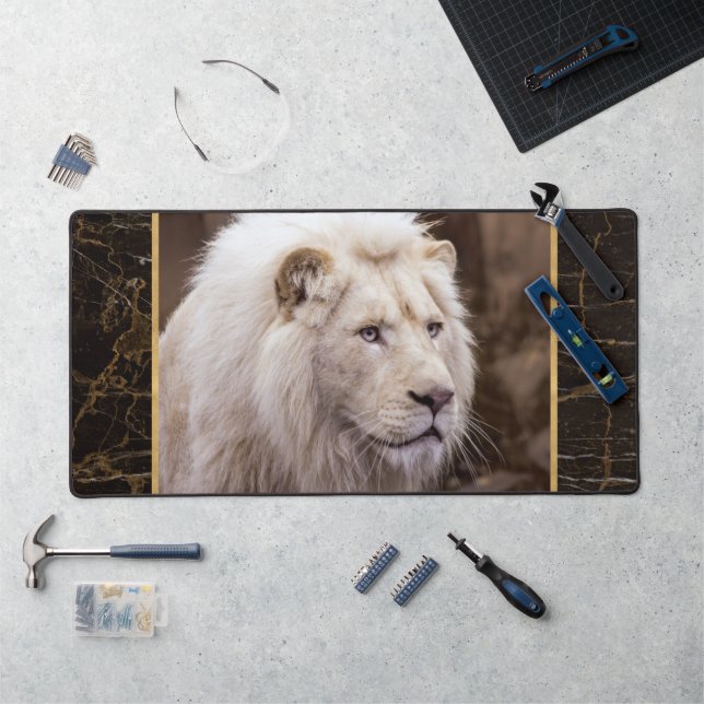Belle photo de lion blanc (Poste de travail)