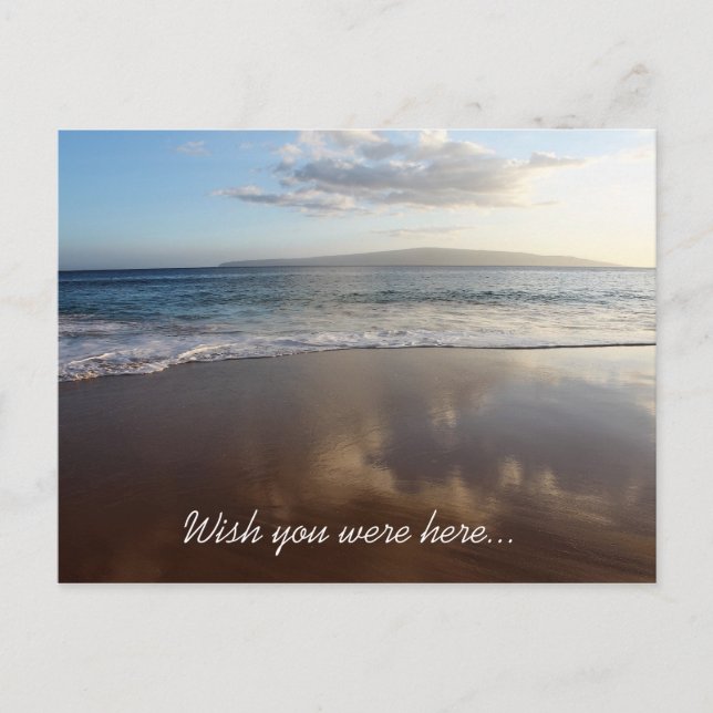 Belle Plage Souhaite Que Vous Étiez Ici Carte Post (Devant)