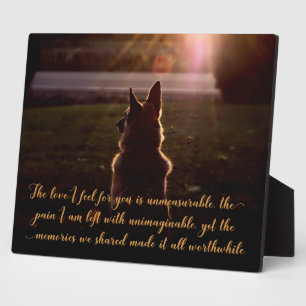 Belle plaque commémorative berger allemand pour an