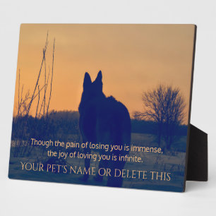 Belle plaque commémorative berger allemand pour an