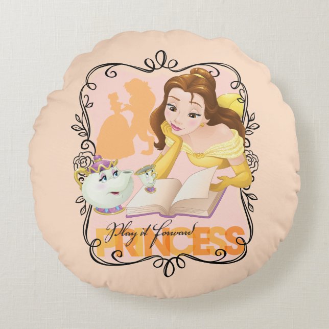 Belle | Play It Forward Princess Round Pillow (Front)