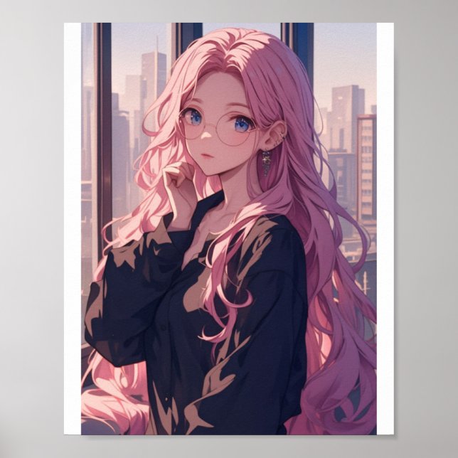 Belle Poster d'Anime Girl - Magnifique oeuvre d'ar (Devant)