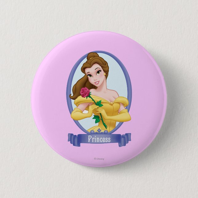 Belle Princess 2 Inch Round Button (Front)