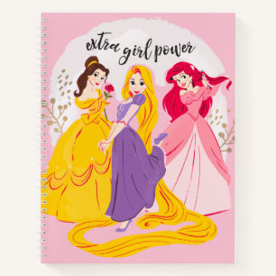 Belle, Rapnuzel, Ariel "Extra Girl Power" Notebook