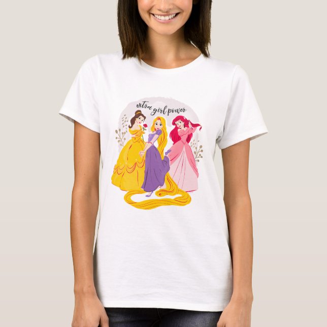 Belle, Rapnuzel, Ariel "Extra Girl Power" T-Shirt (Front)