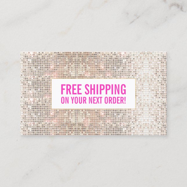 Belle réduction Coupon Silver Sequins Rose (Devant)