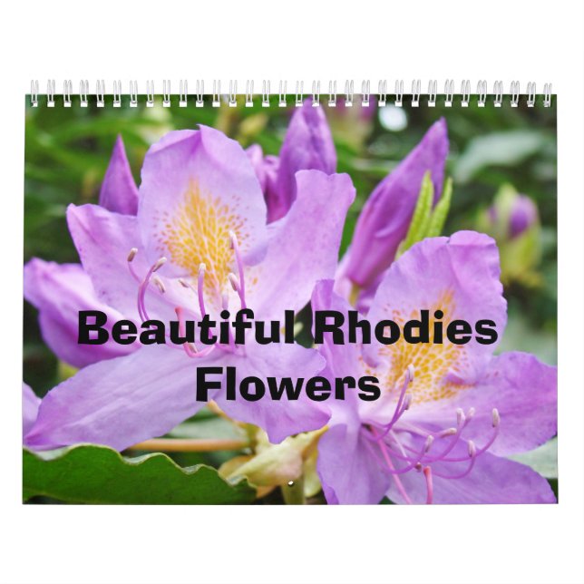Belle Rhodies Fleurs Calendrier Nature Colorée (Protection)