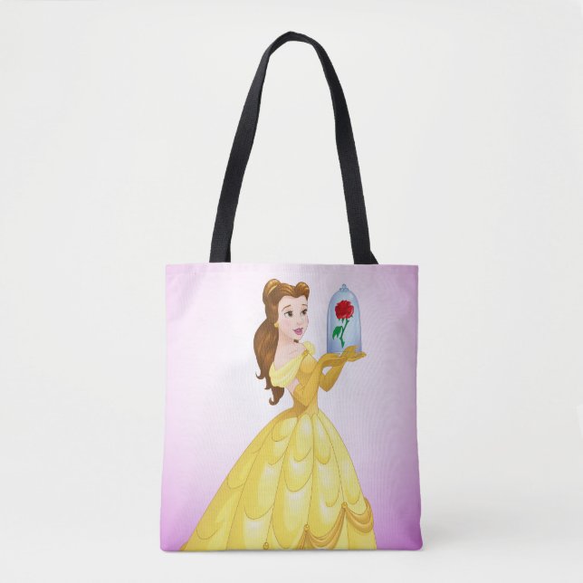 Belle | Rose In Glass Tote Bag (Front)