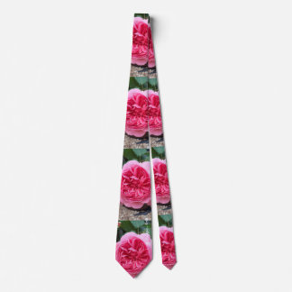 Belle rose rose rose Floral Cravate des hommes bot