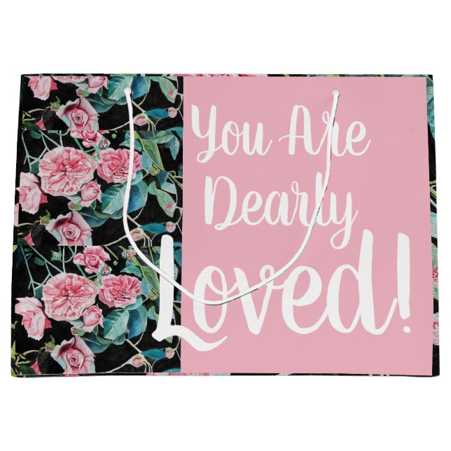 Belle rose Roses Vous êtes Dearly Loved Cadeau Sac (Devant)