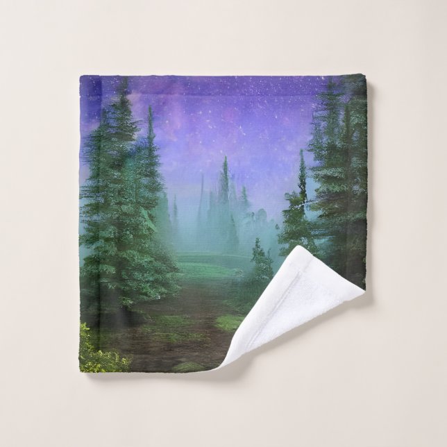 Belle scène de nature au clair de lune (Gant de toilette)