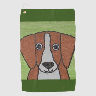 Belle serviette de golf Beagle