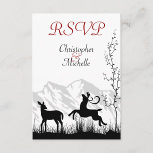 Belle Silhouette Deer Mountain Wedding RSVP