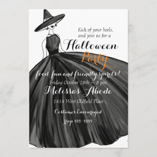 Belle Sorcière Halloween Invitation
