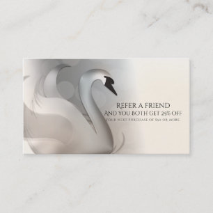 Belle Swan Elegant référencer une carte client ami