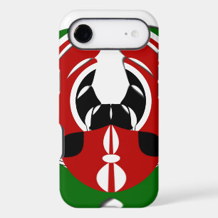 Belle Tapisserie kenyane : Drapeau kényan Papillon