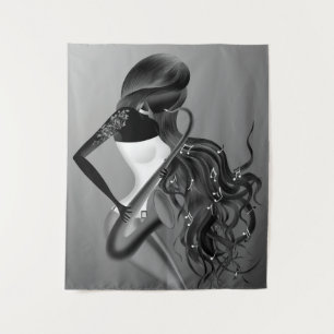 Belle Tapisserie saxophoniste