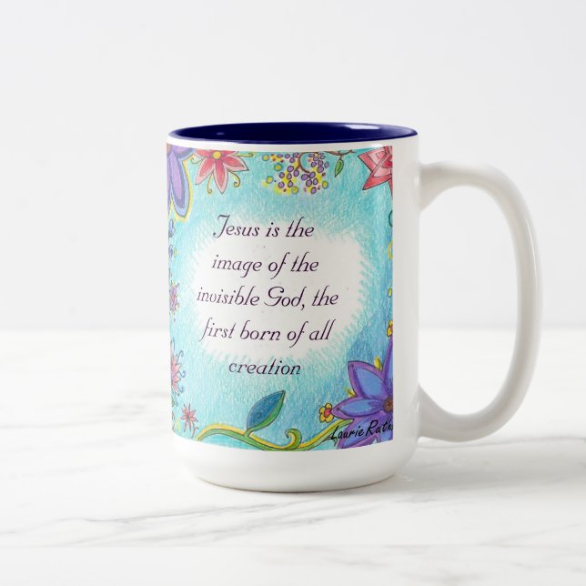 Belle tasse avec l'écriture sainte de Jésus (Droit)