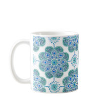 Belle tasse bleue et verte
