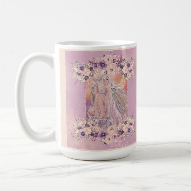 Belle tasse de café Angel sunrise par Renee (Gauche)
