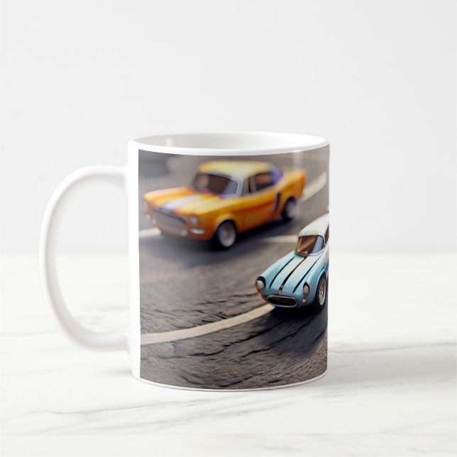 Belle tasse de café de voiture de petites voitures (Gauche)