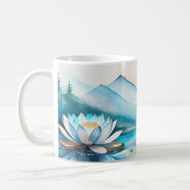 Belle tasse de fleurs de Lotus (Gauche)