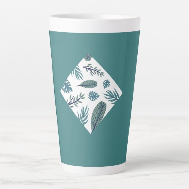 Belle tasse en latte feuille tendance (Devant)
