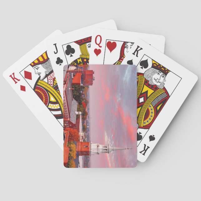 Belle terrasse de paysage de cartes de jeu (dos)