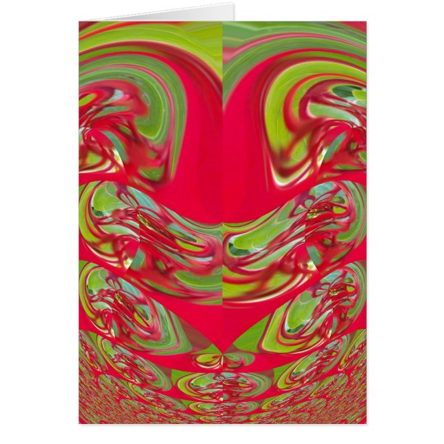 Belle texture rouge et verte Couleur Art Abstrait (Devant)