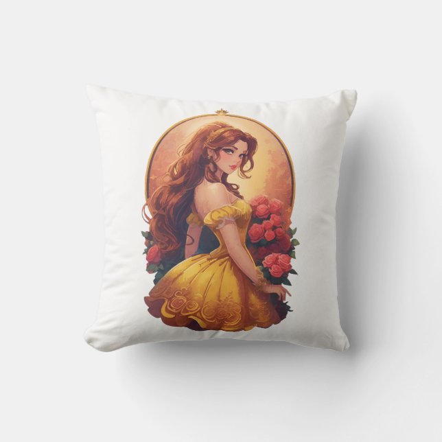 Belle Throw Pillow (Front)