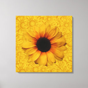 Belle toile Enveloppée de Tournesols Jaunes