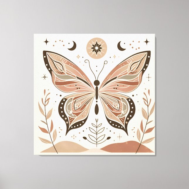 Belle toile papillon Mur Art (Recto)