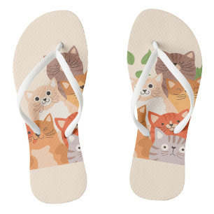 Belle tongs de chats