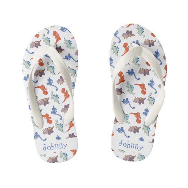 Belle tongs de dinosaure personnalisée pour les en (Semelle)