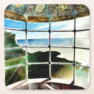 Belle Tout Lighthouse Beachy Head,  Square Paper Coaster