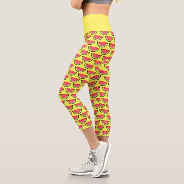 Belle tranche de pastèque imprimé petits leggings  (Gauche)
