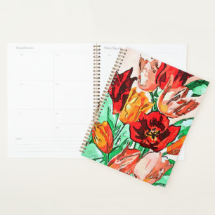 Belle Tulipes Bouquet Floral Black Outline Art